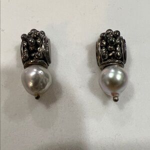 Elegant Silver Pearl Earrings
